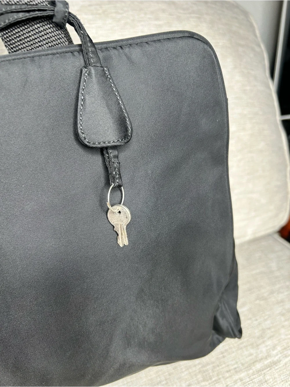 Prada Black Nylon Laptop Bag with Top Handles